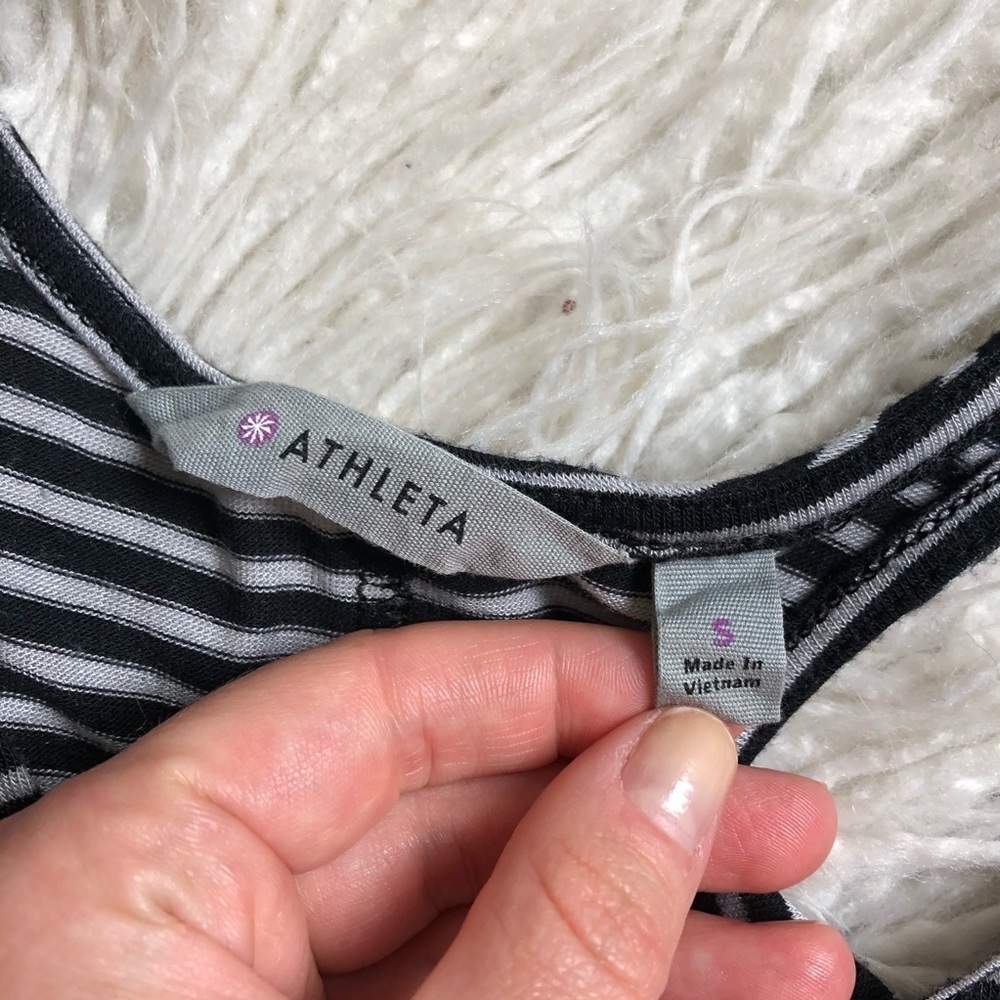 Athleta Crossroad Striped High Neck Modal Tank Top - Picture 7 of 10